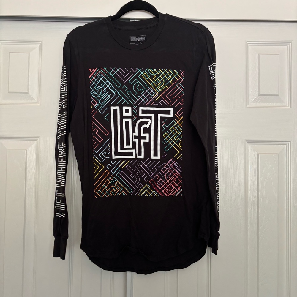 LuLaRoe Black Tee with Multicolor Graphic